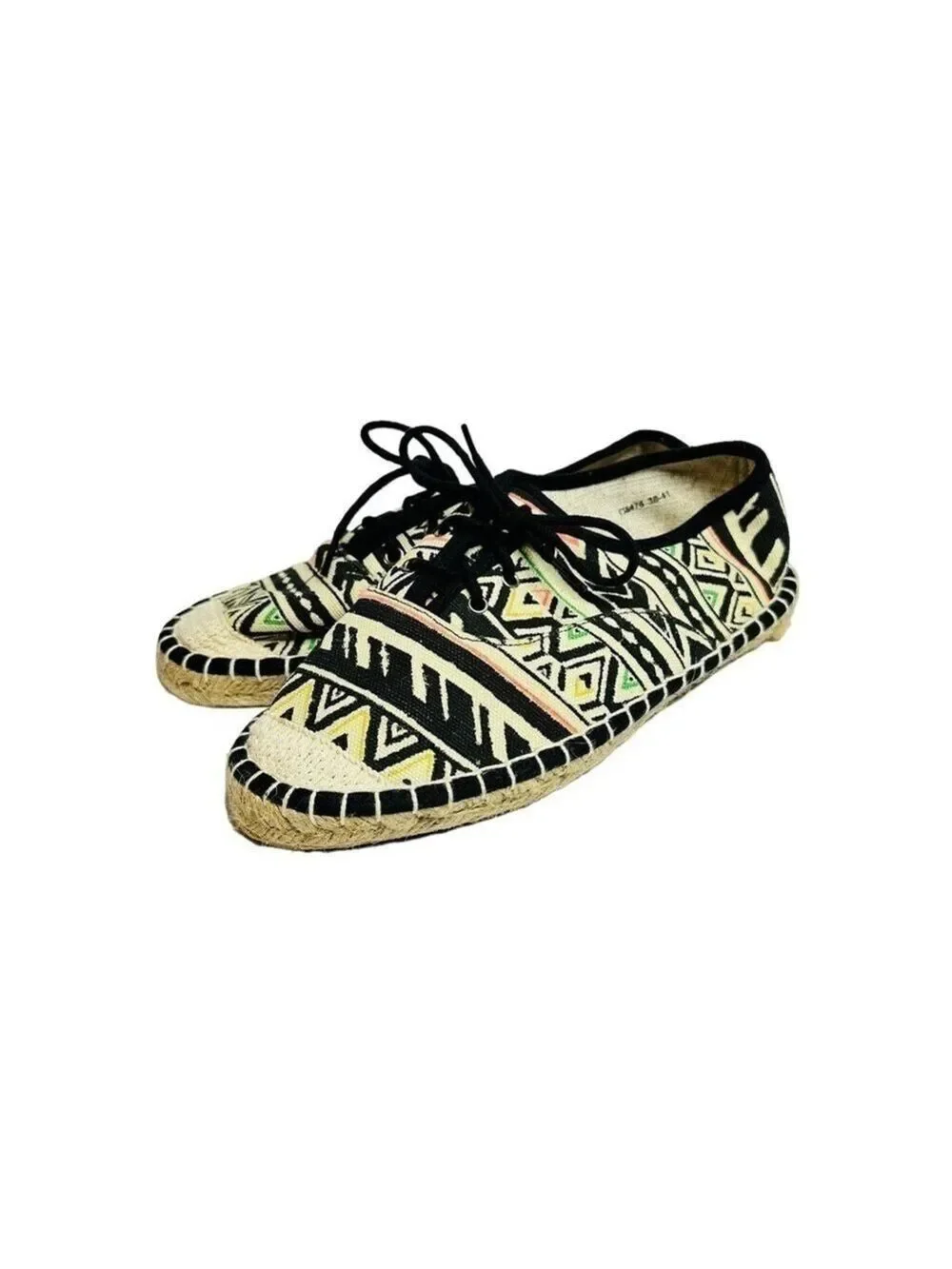 Espadrille Aztec Boho Inspired‎ Lace Up Women’s Shoe Size 7